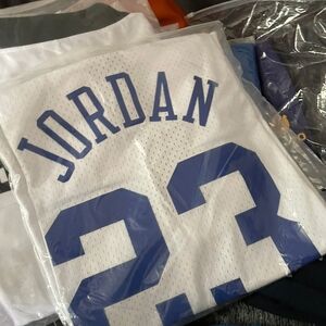 Jordan White and Blue Jersey